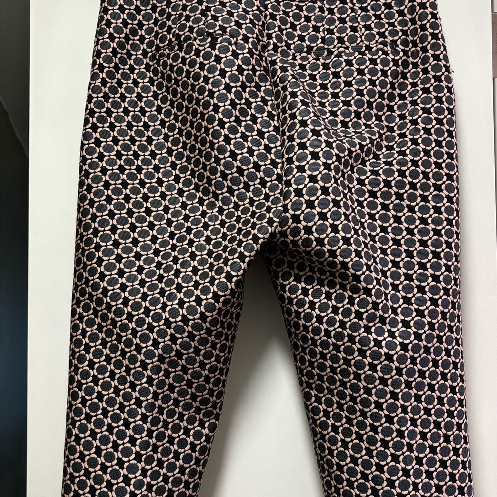 Ann Taylor jacquard curvy pants black & pink - Picture 3 of 6